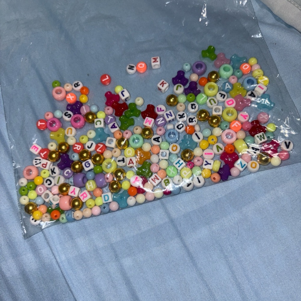 Bag with Random Colorful Beads in it